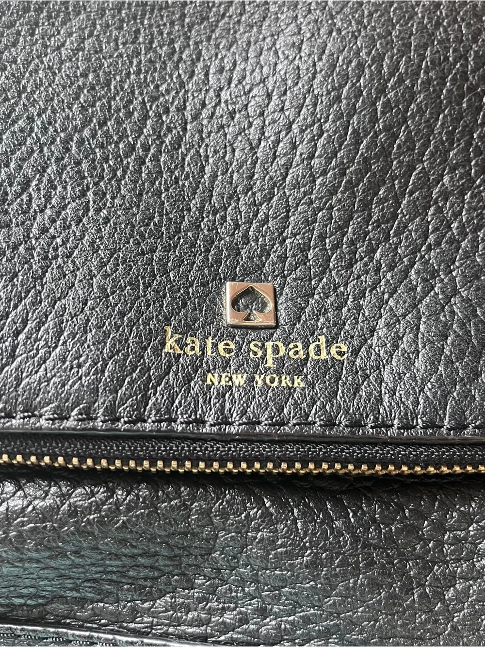 Kate Spade Black Pebbled Leather Cobble Hill Marsala Crossbody Clutch Bag